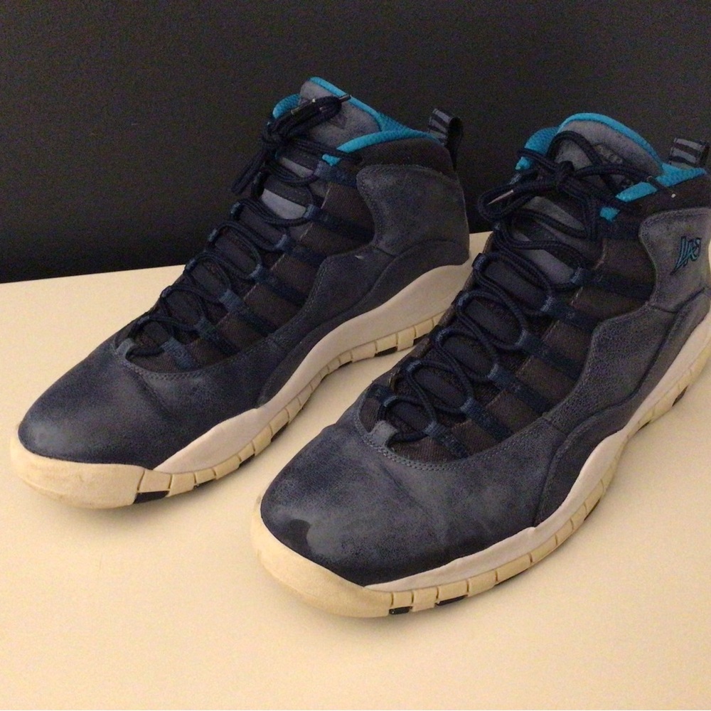 Nike Air Jordan 10 Retro. Size 16. Good used condition.  Blue, teal, white.
